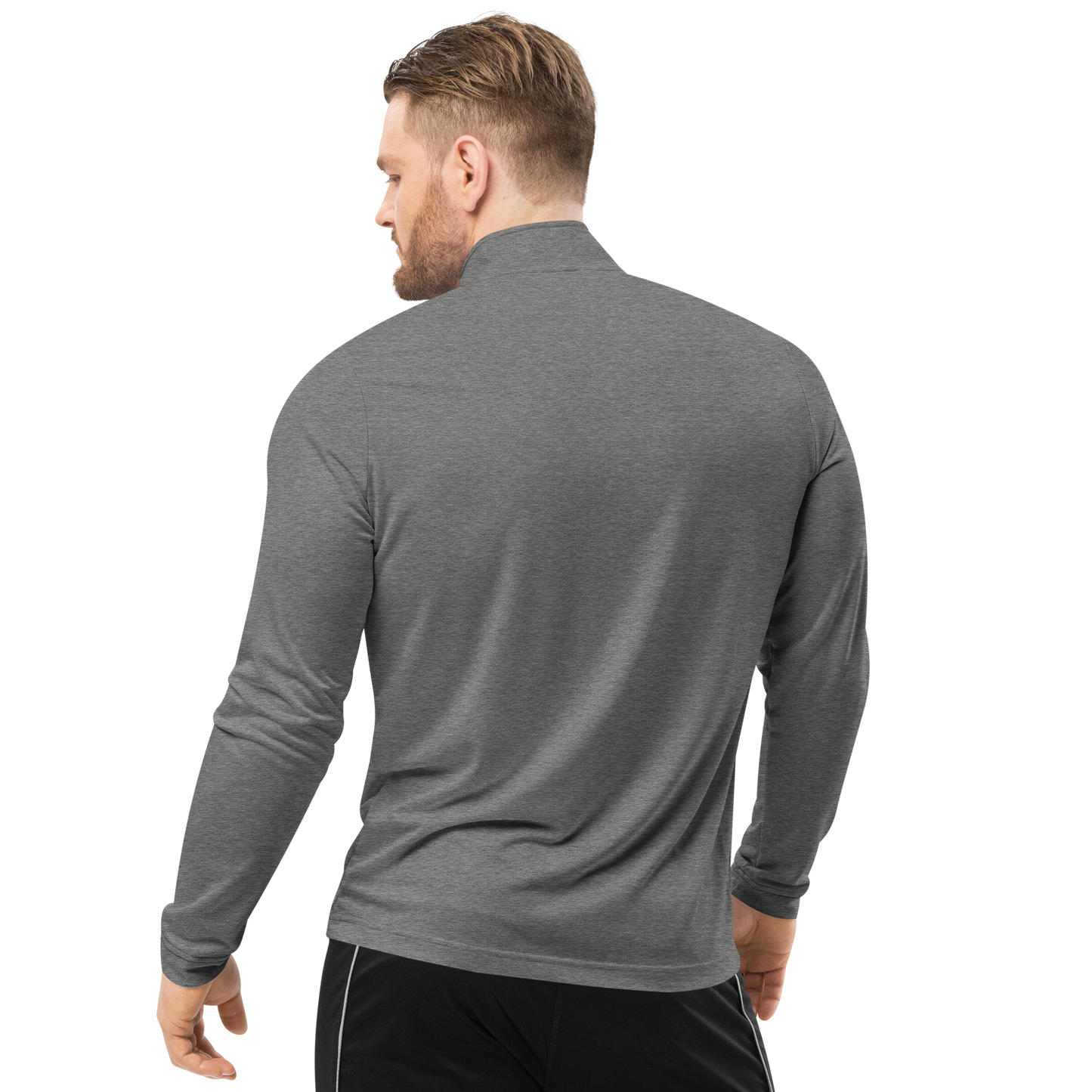 Adidas Quarter Zip Pullover Activewear — Grey