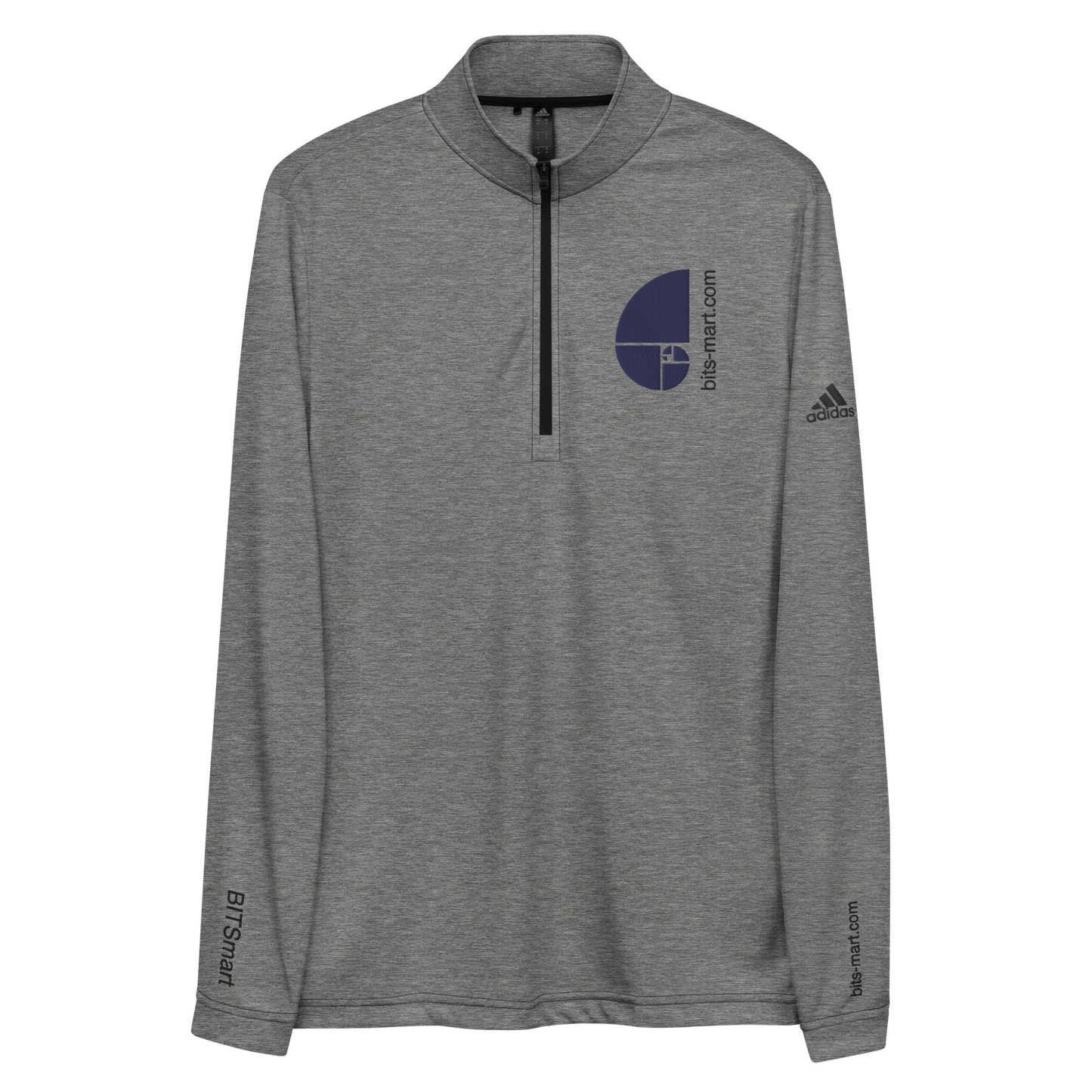 Adidas Quarter Zip Pullover Activewear — Grey