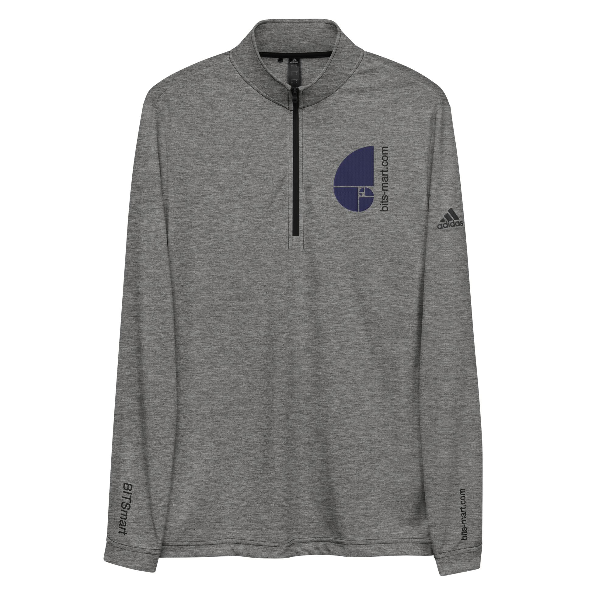 Adidas Quarter Zip Pullover Activewear — Grey