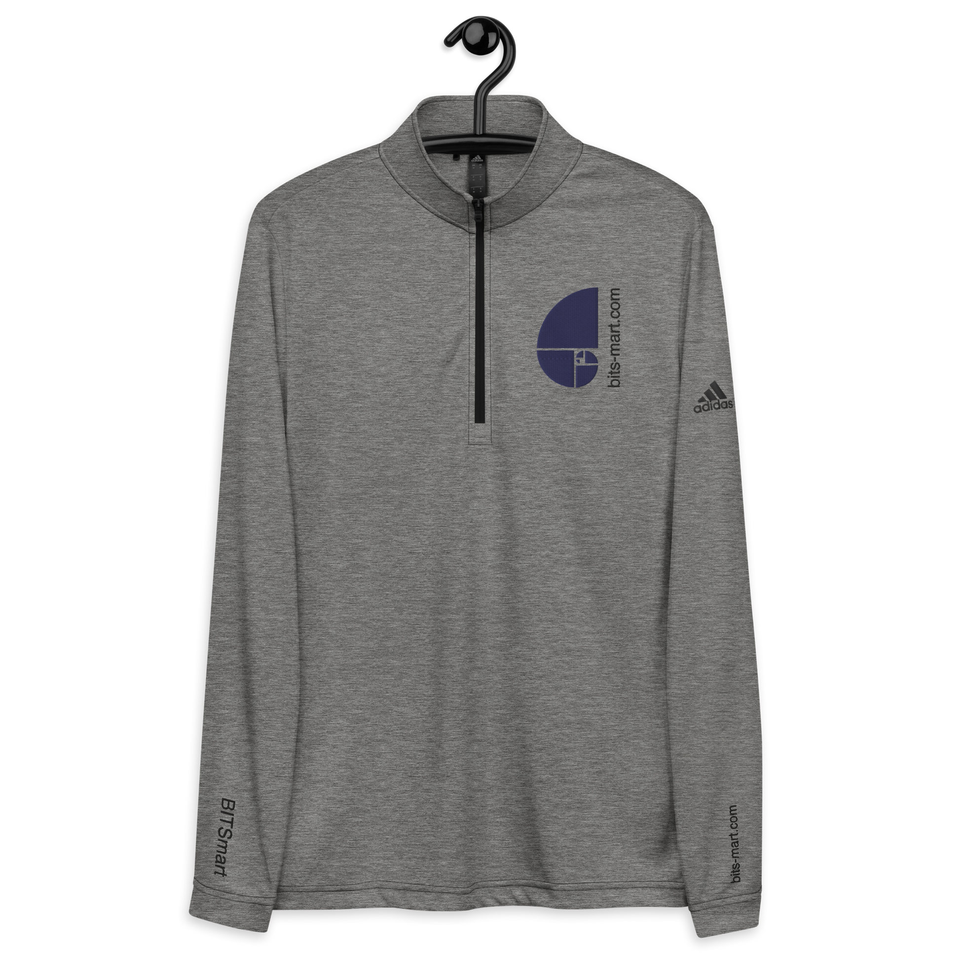 Adidas Quarter Zip Pullover Activewear — Grey